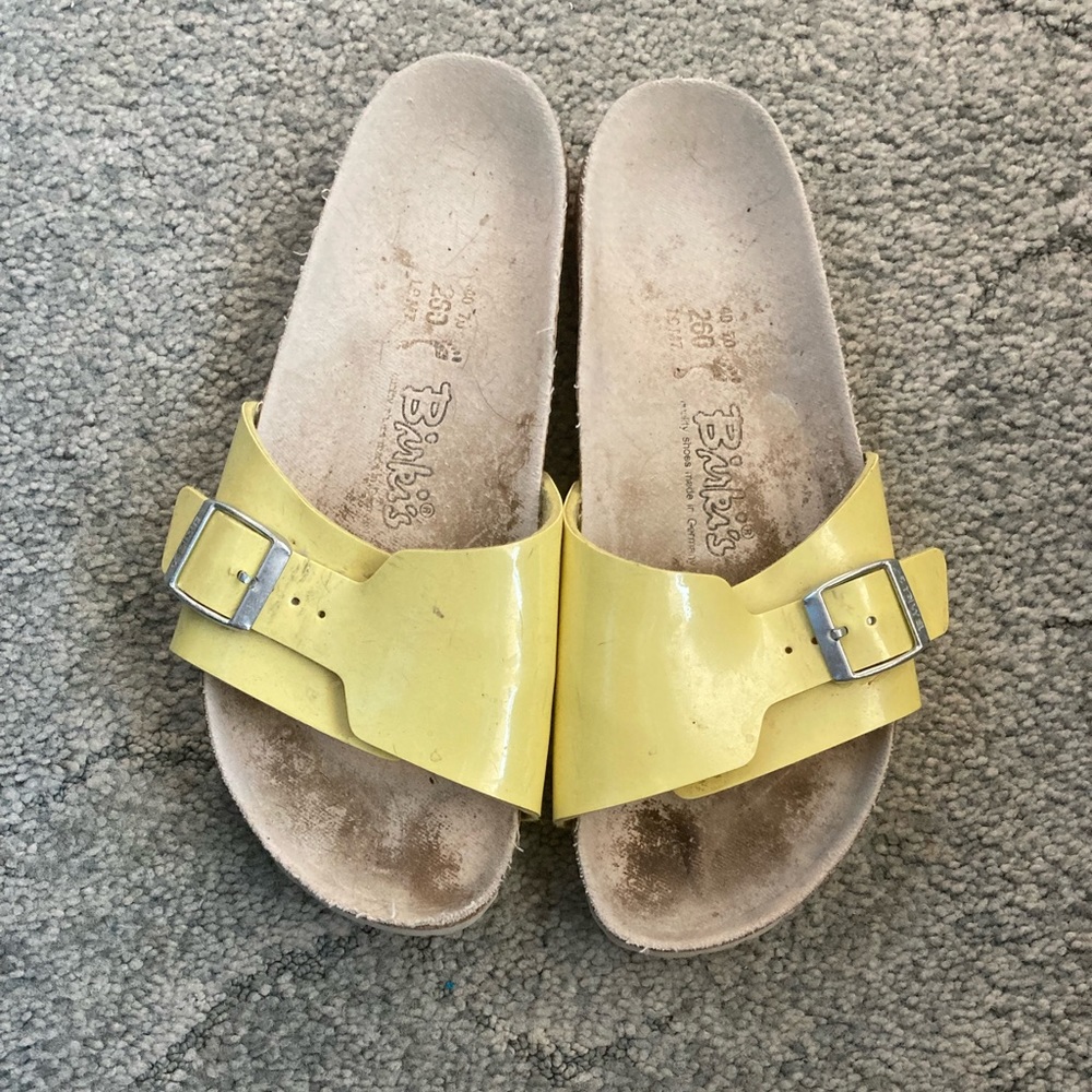 Birkies Yellow Madrid Slides